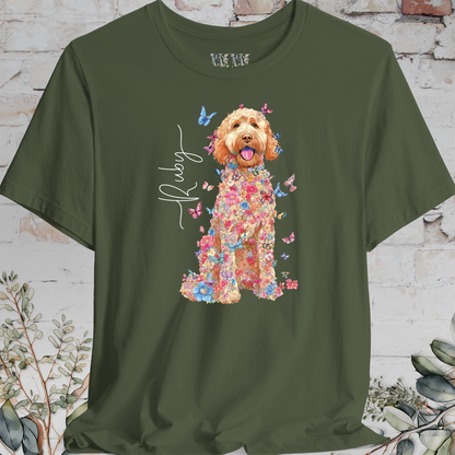 Golden Doodle #4 Floral Personalized T shirt