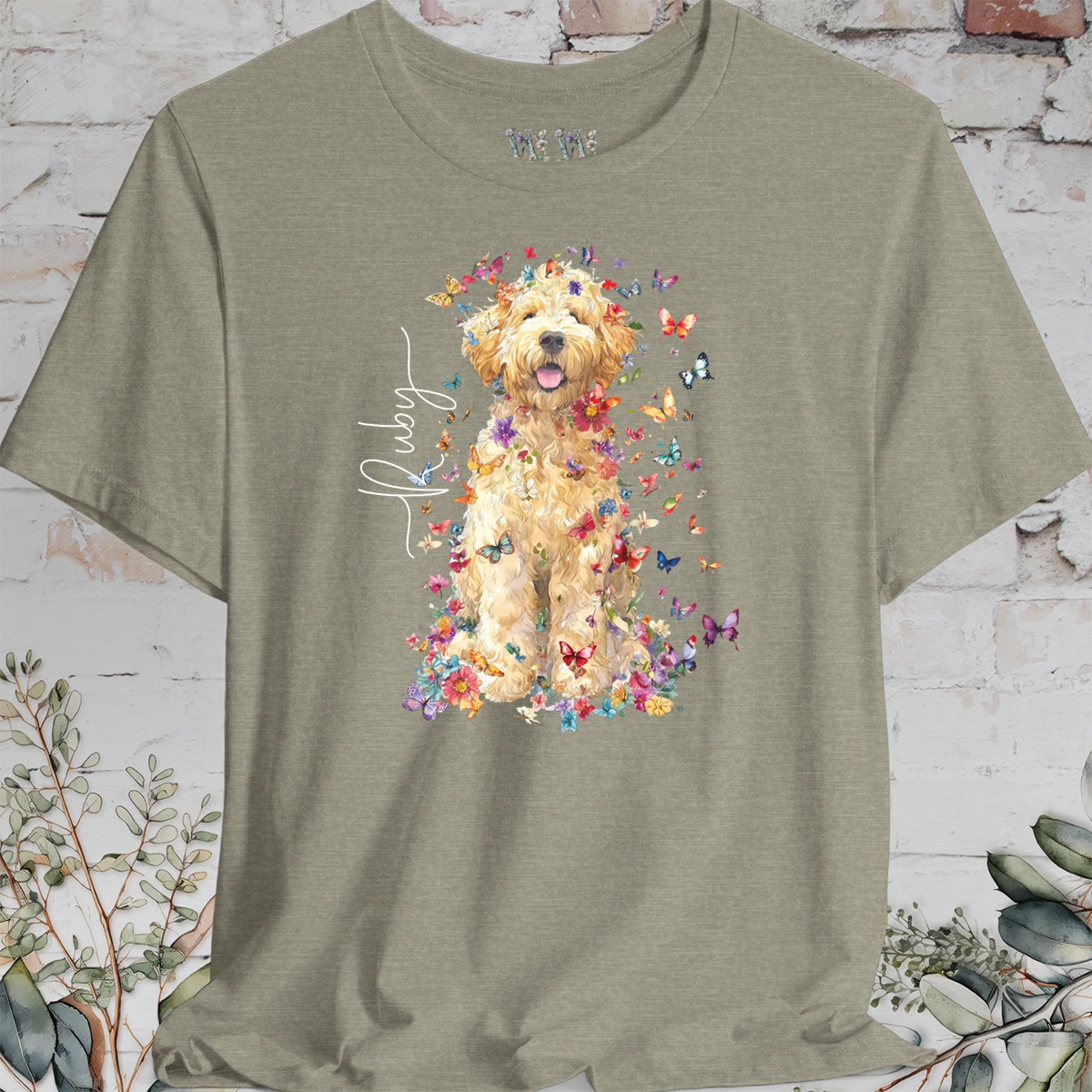 Golden Doodle #5 Floral Personalized T shirt