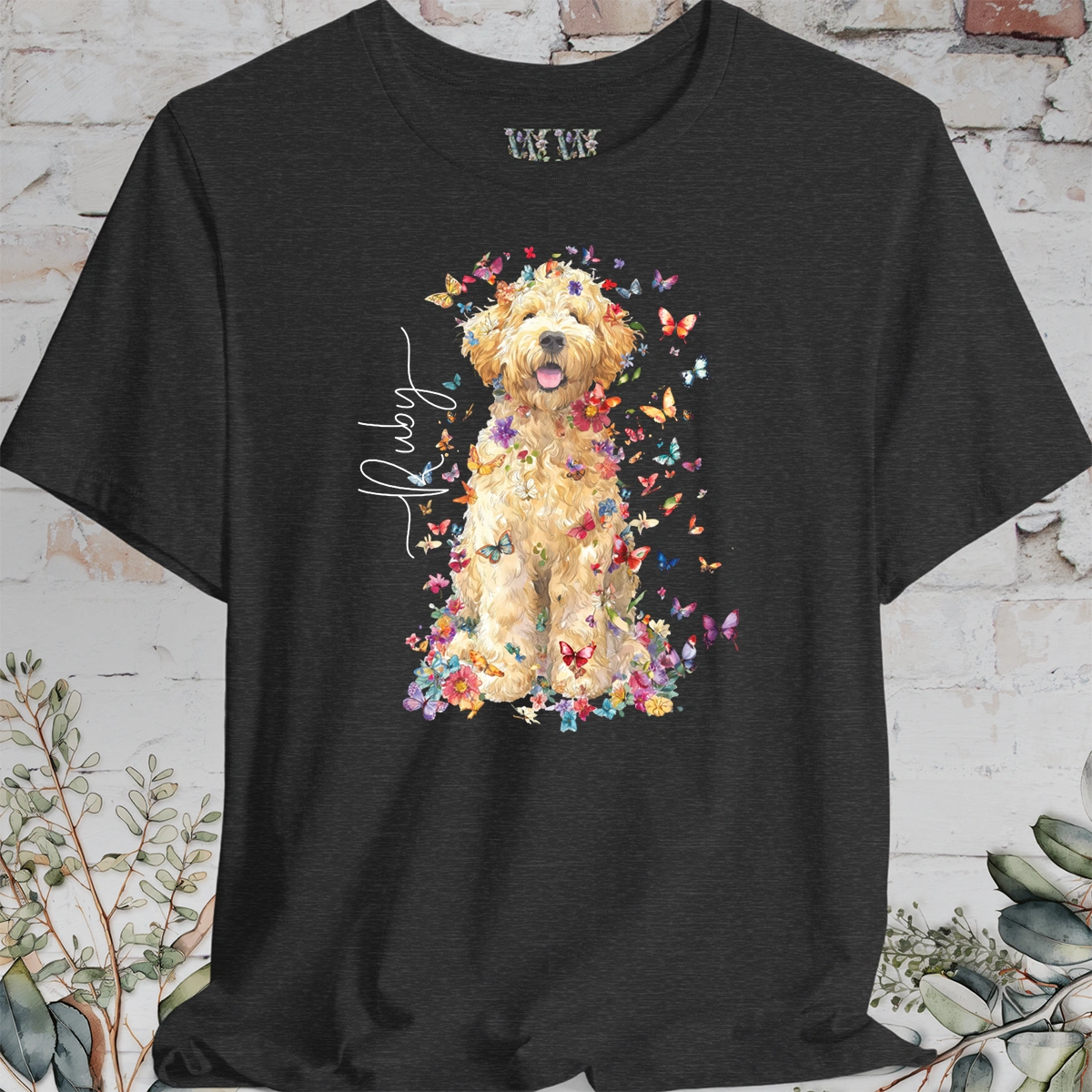 Golden Doodle #5 Floral Personalized T shirt