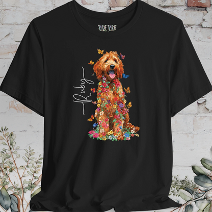 Golden Doodle #5 Floral Personalized T shirt