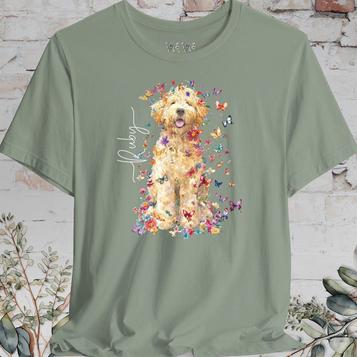 Golden Doodle #5 Floral Personalized T shirt