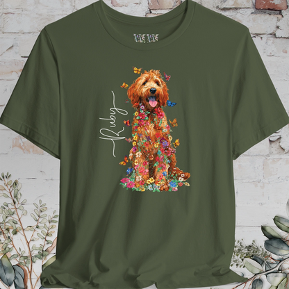 Golden Doodle #5 Floral Personalized T shirt