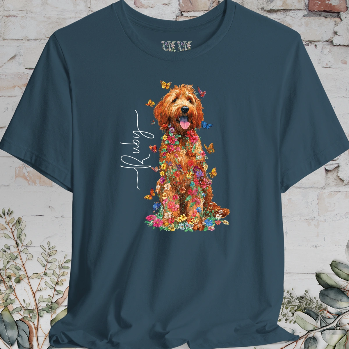 Golden Doodle #5 Floral Personalized T shirt