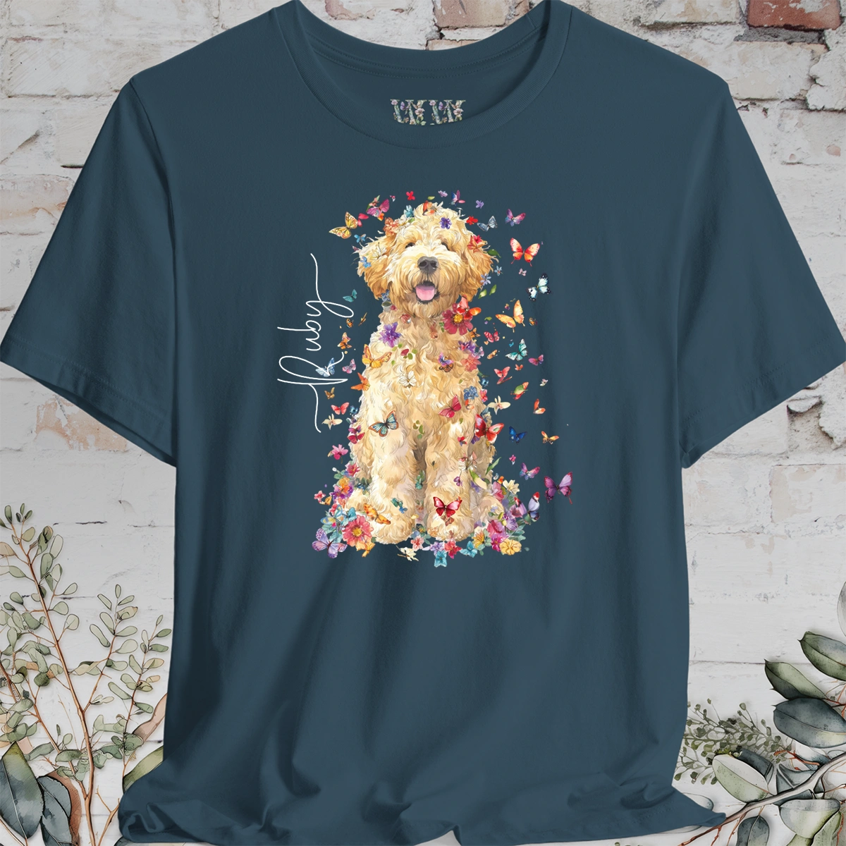 Golden Doodle #5 Floral Personalized T shirt