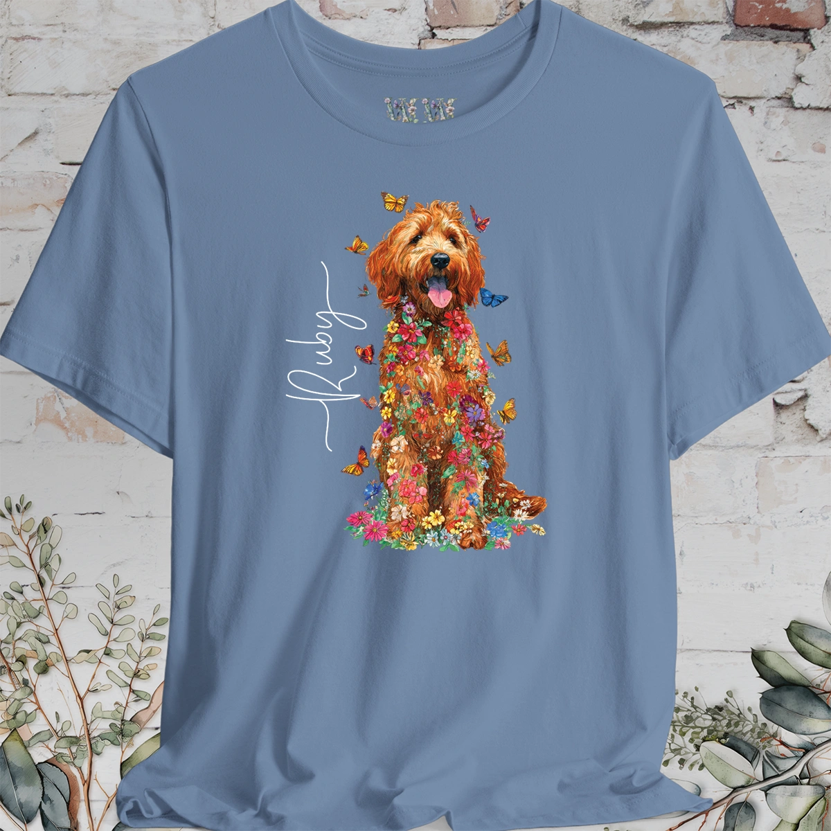 Golden Doodle #5 Floral Personalized T shirt