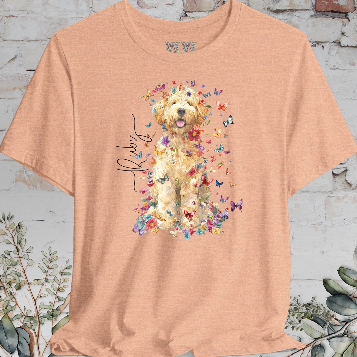 Golden Doodle #5 Floral Personalized T shirt