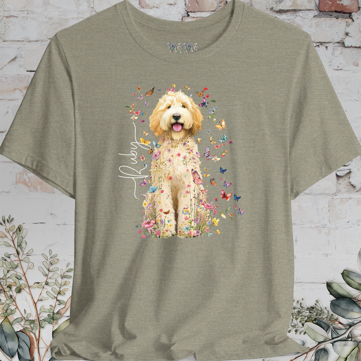 Golden Doodle #6 Floral Personalized T shirt