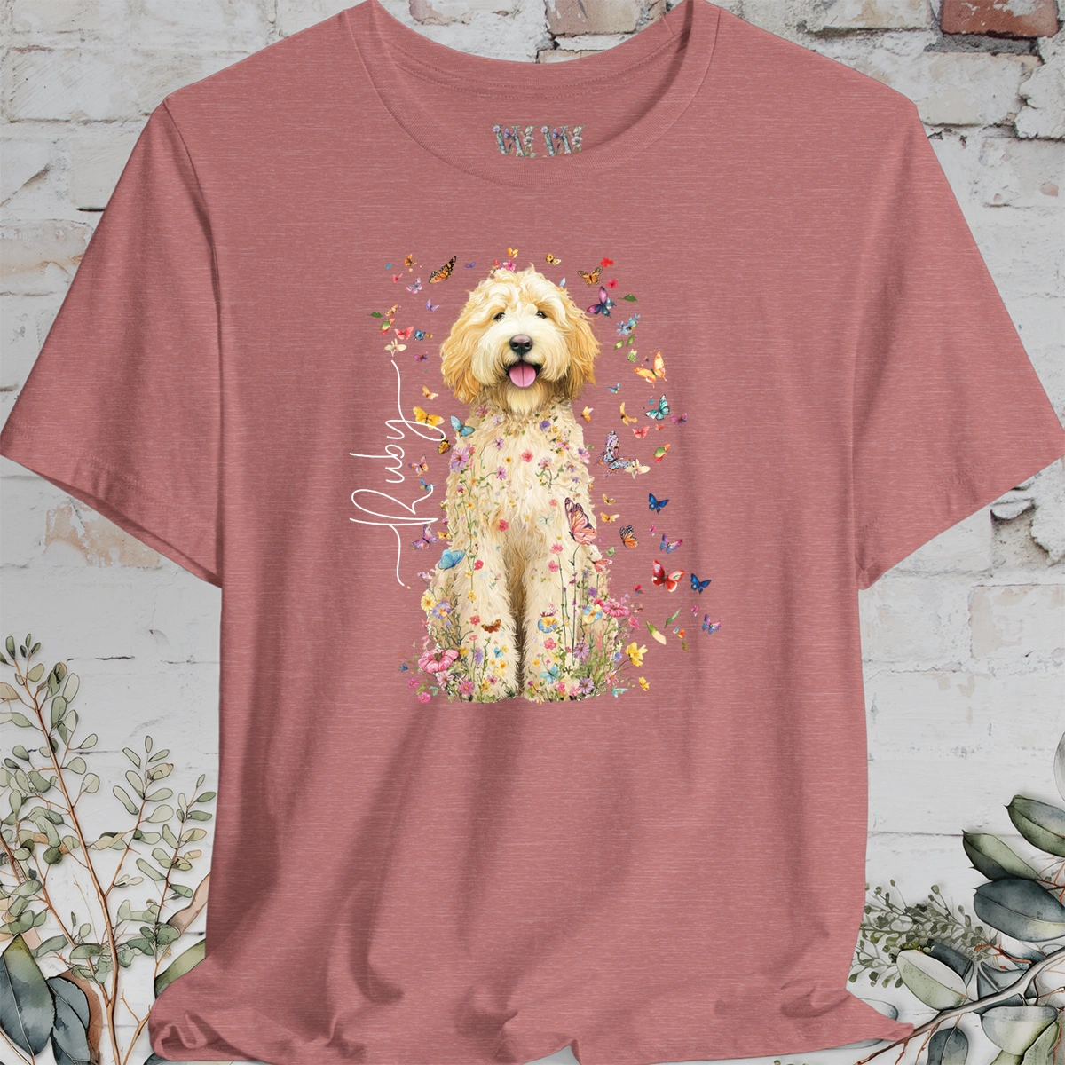 Golden Doodle #6 Floral Personalized T shirt