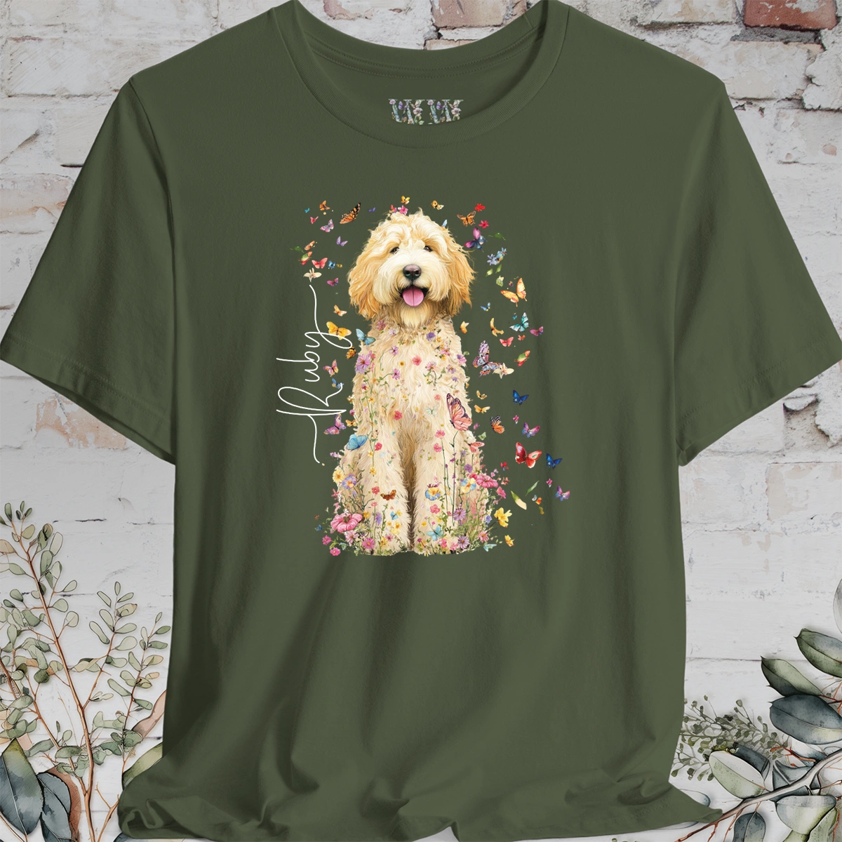 Golden Doodle #6 Floral Personalized T shirt