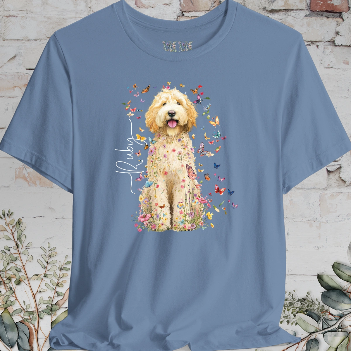 Golden Doodle #6 Floral Personalized T shirt