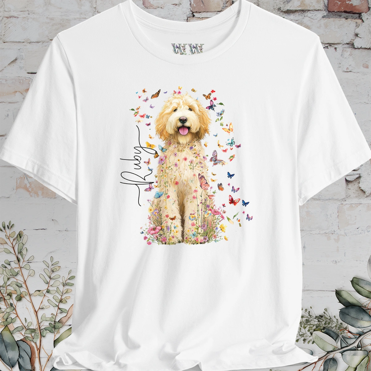 Golden Doodle #6 Floral Personalized T shirt
