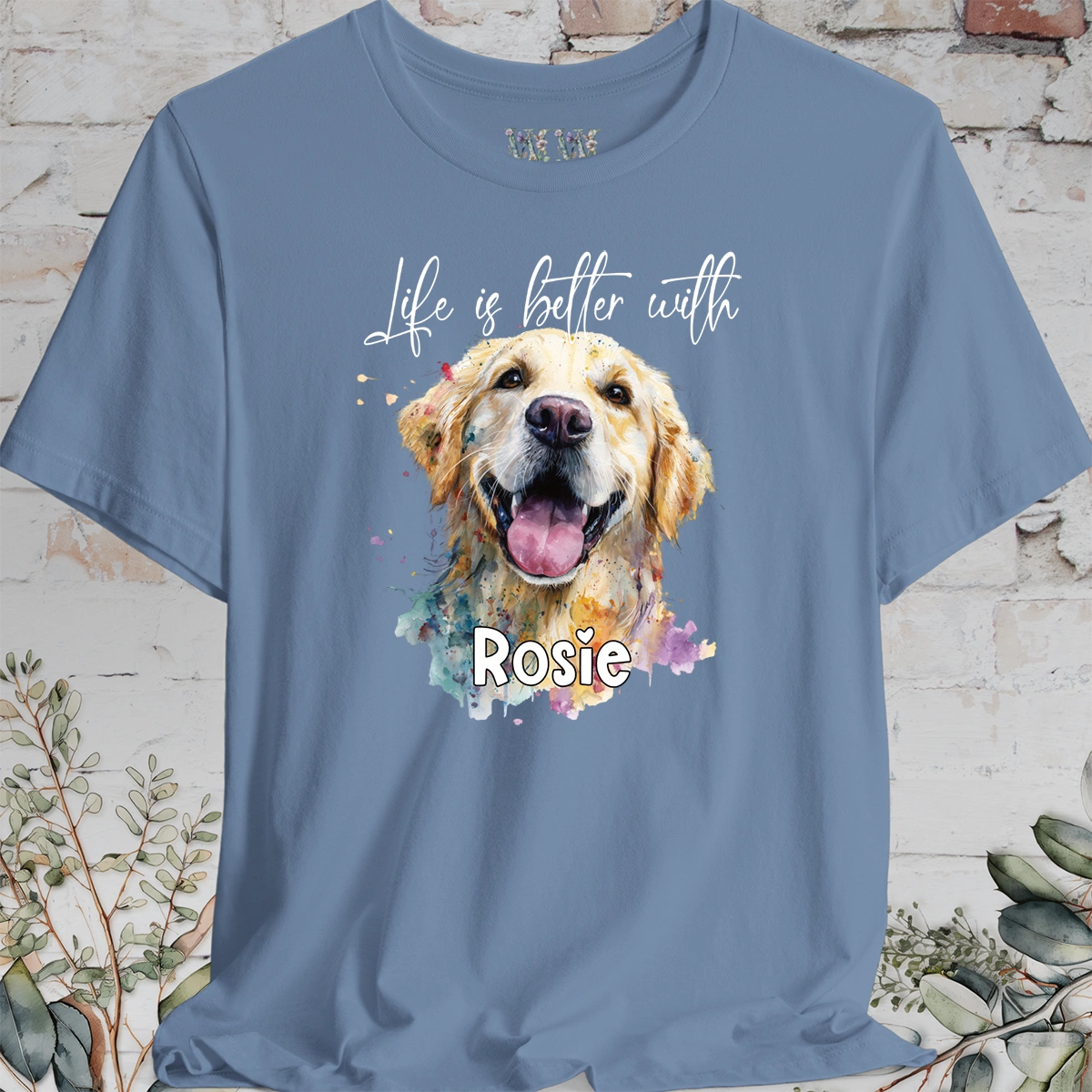 Golden Retreiver 'Life is better with'  Personalized T shirt