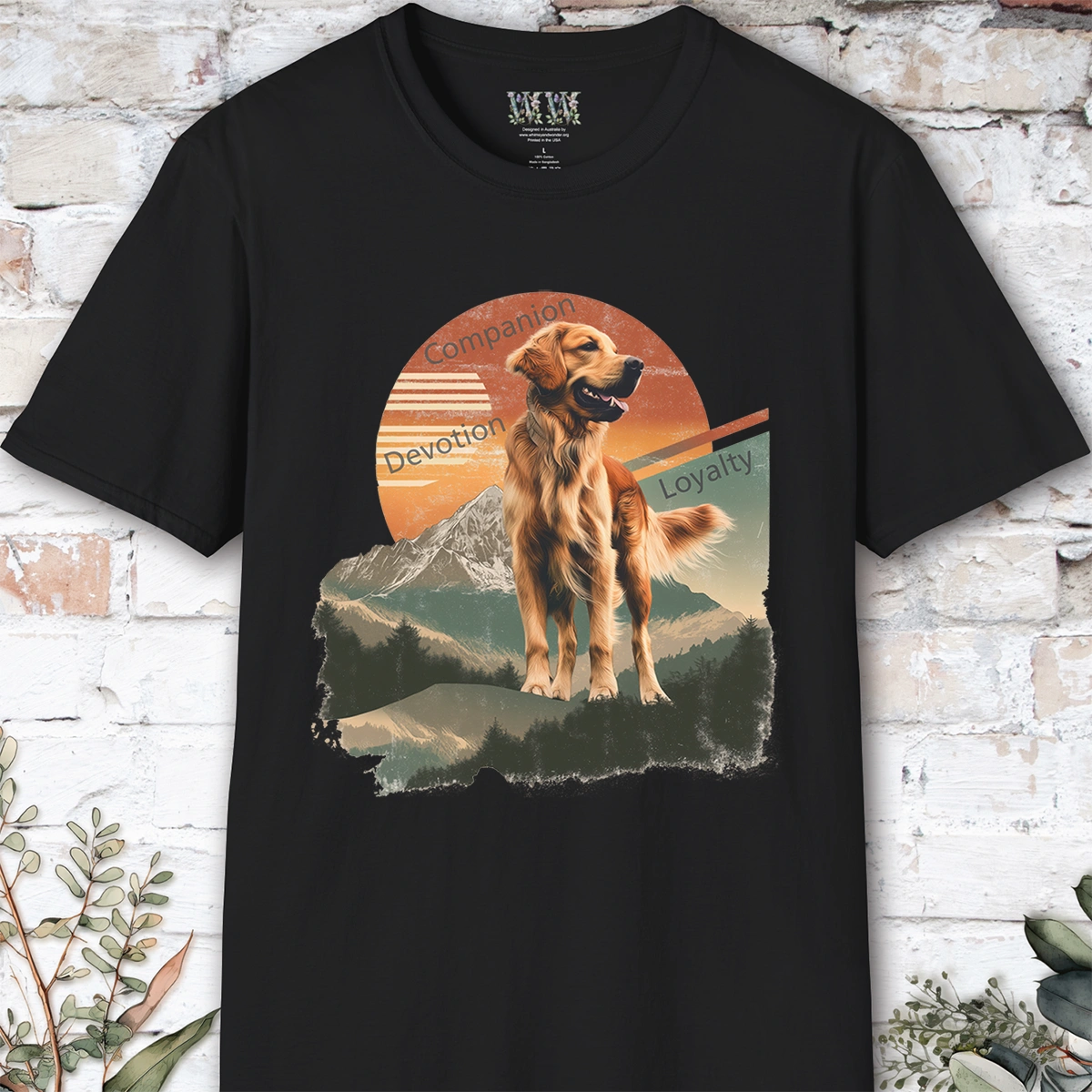 Golden Retriever Companion unisex T shirt