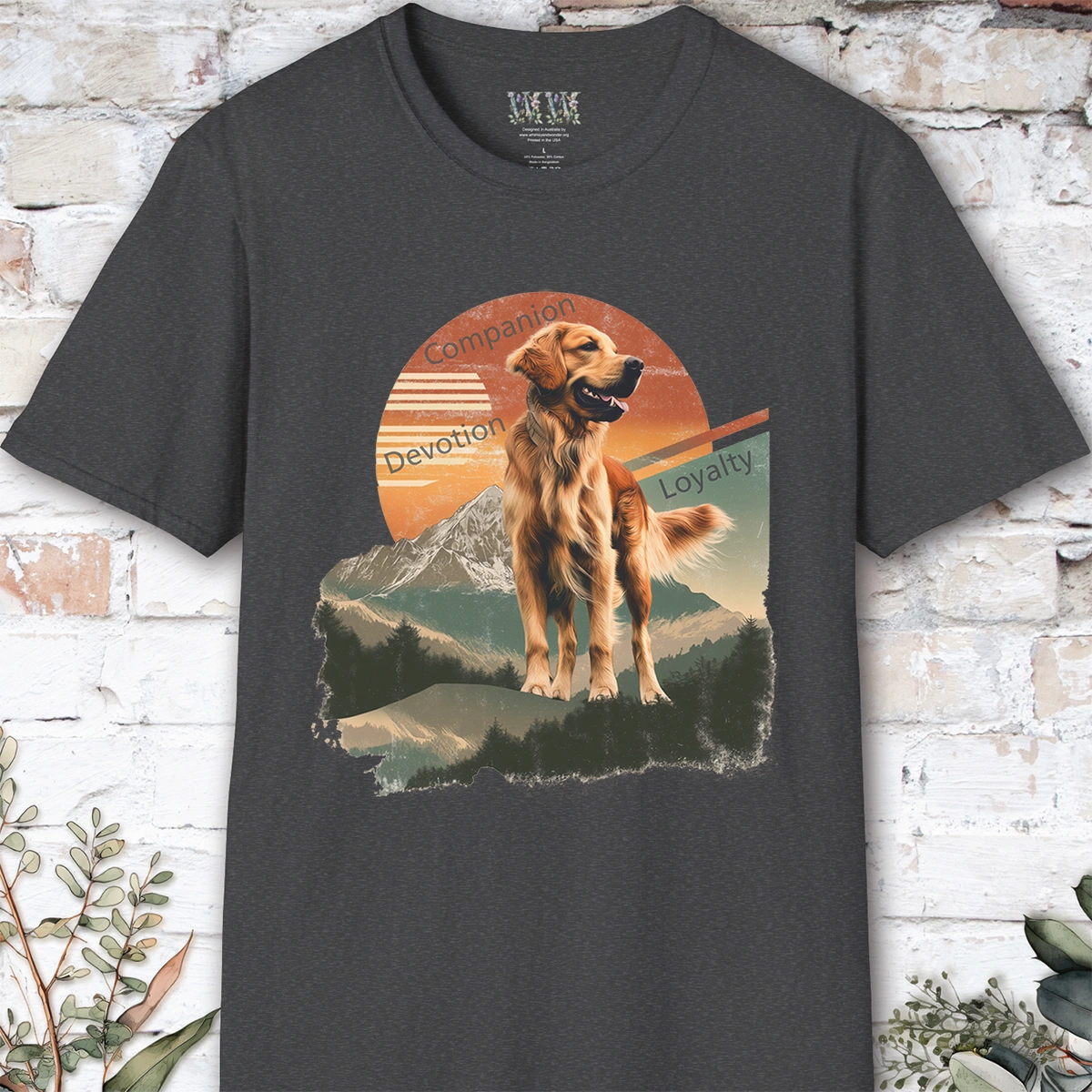 Golden Retriever Companion unisex T shirt