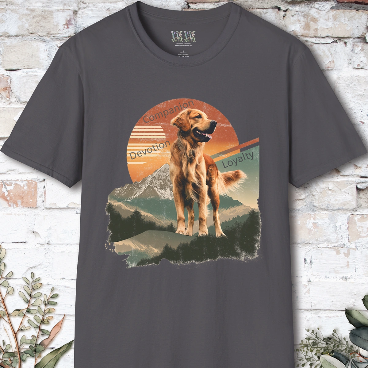 Golden Retriever Companion unisex T shirt
