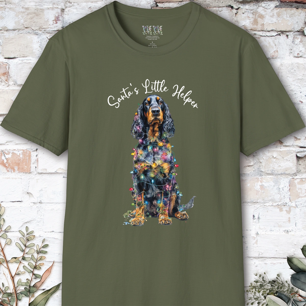 Gordon Setter #2 Santa's little helper. unisex T shirt