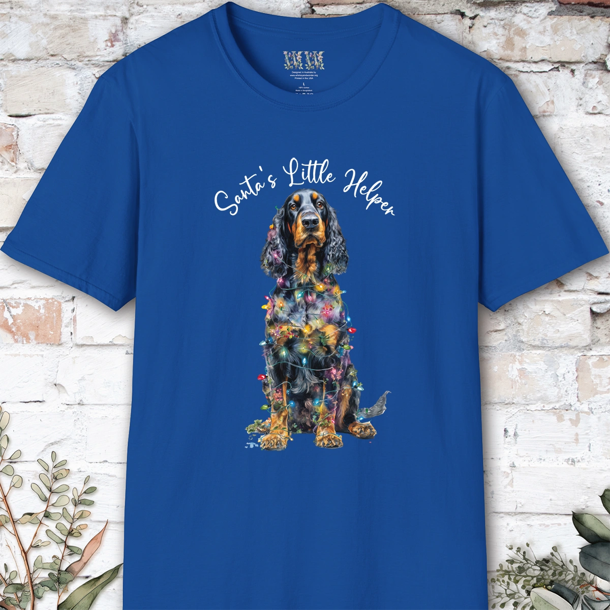 Gordon Setter #2 Santa's little helper. unisex T shirt