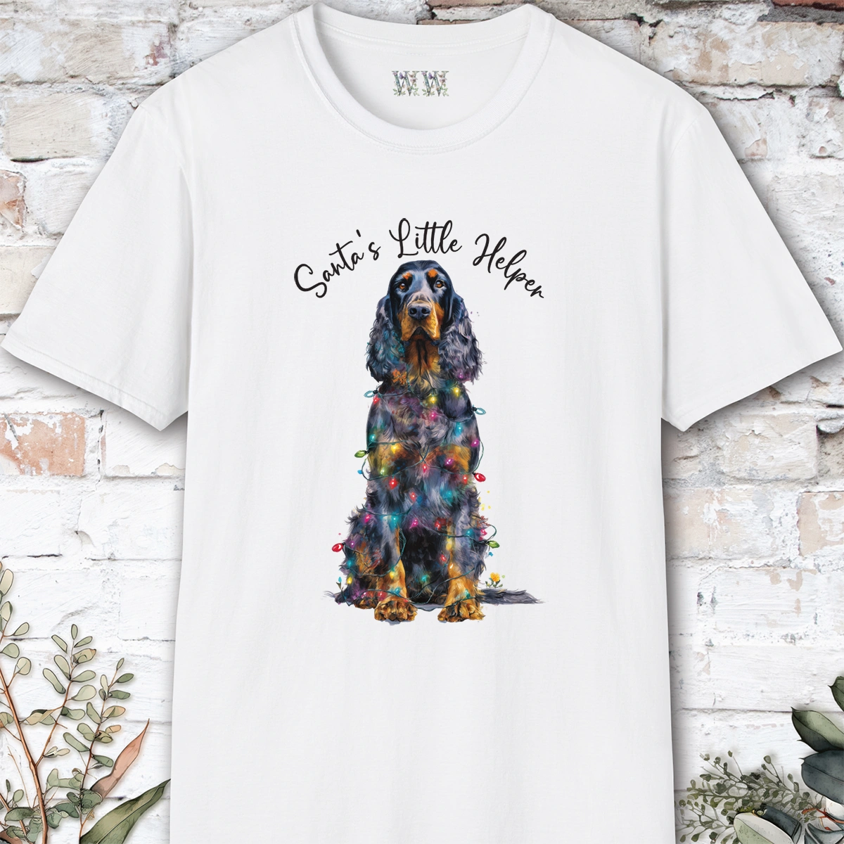 Gordon Setter #3 Santa's little helper. unisex T shirt