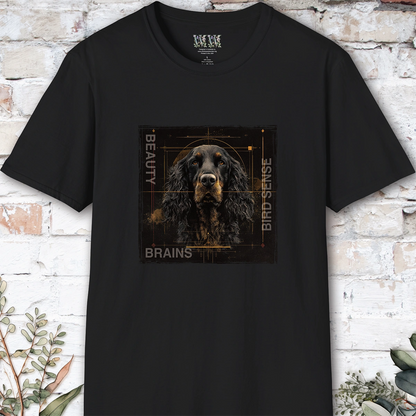 Gordon Setter Beauty, Brains & Bird Sense, unisex T Shirt
