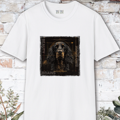 Gordon Setter Beauty, Brains & Bird Sense, unisex T Shirt