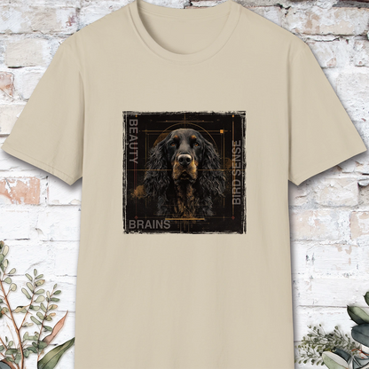 Gordon Setter Beauty, Brains & Bird Sense, unisex T Shirt