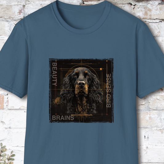 Gordon Setter Beauty, Brains & Bird Sense, unisex T Shirt