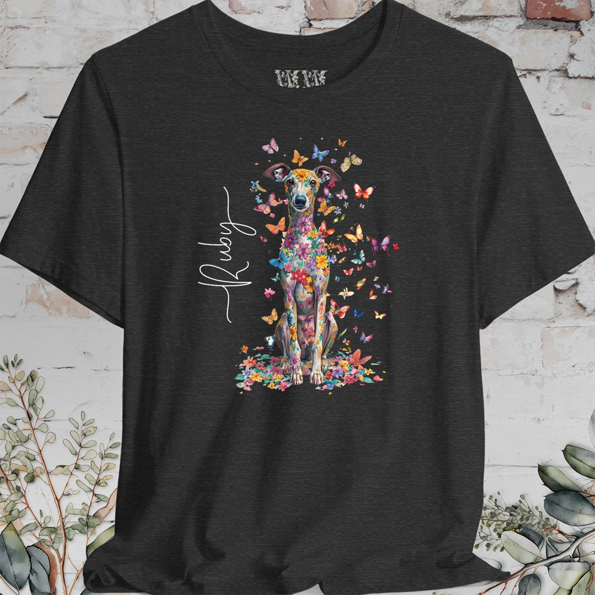 Iggy #2 Floral Butterfly personalized unisex T shirt