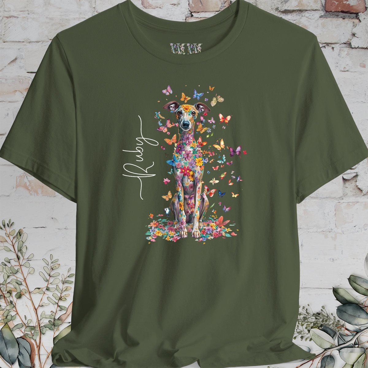 Iggy #2 Floral Butterfly personalized unisex T shirt