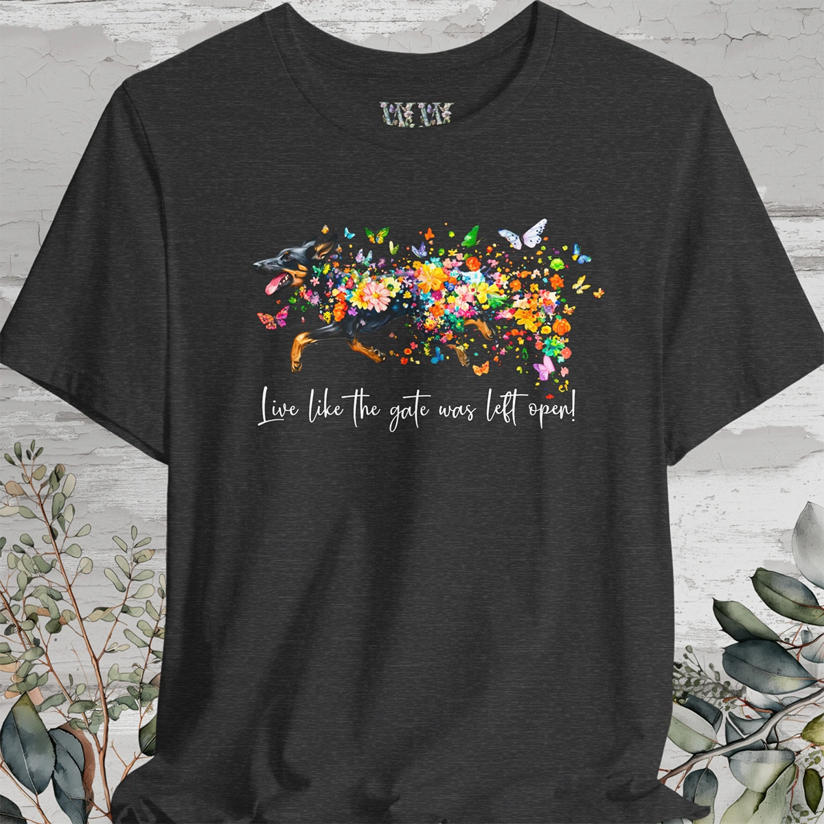 Kelpie #2 "Live like the gate was left open" Unisex T shirt