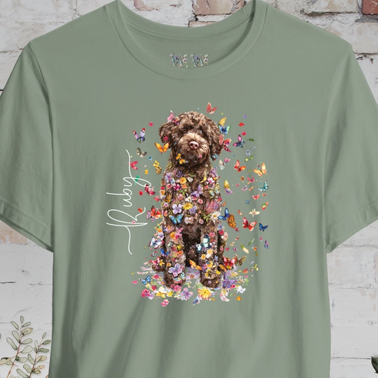 Lagotto Romagnolo #1 Floral Personalized T shirt
