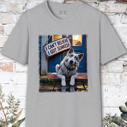 I Can't Believer I Got Soaked, White Shepherd, unisex T shirt