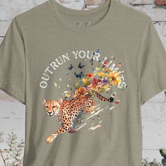 Cheetah, Outrun your limits, Unisex T shirt