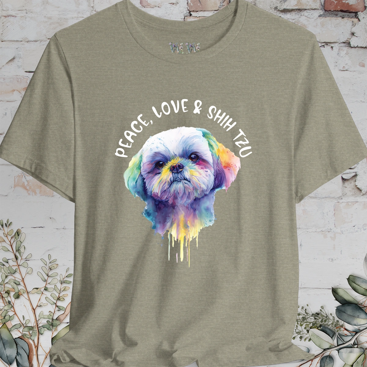 Peace, Love & Shih Tzu Unisex T shirt