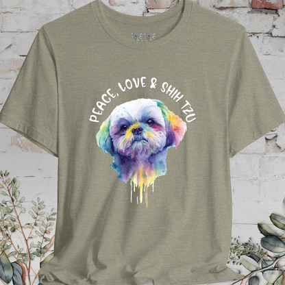 Peace, Love & Shih Tzu Unisex T shirt