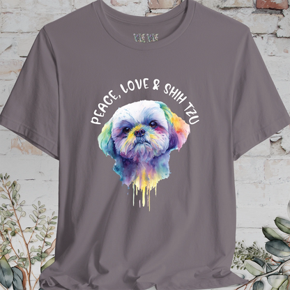 Peace, Love & Shih Tzu Unisex T shirt