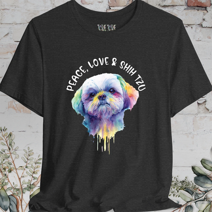 Peace, Love & Shih Tzu Unisex T shirt