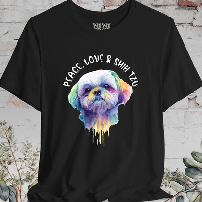 Peace, Love & Shih Tzu Unisex T shirt