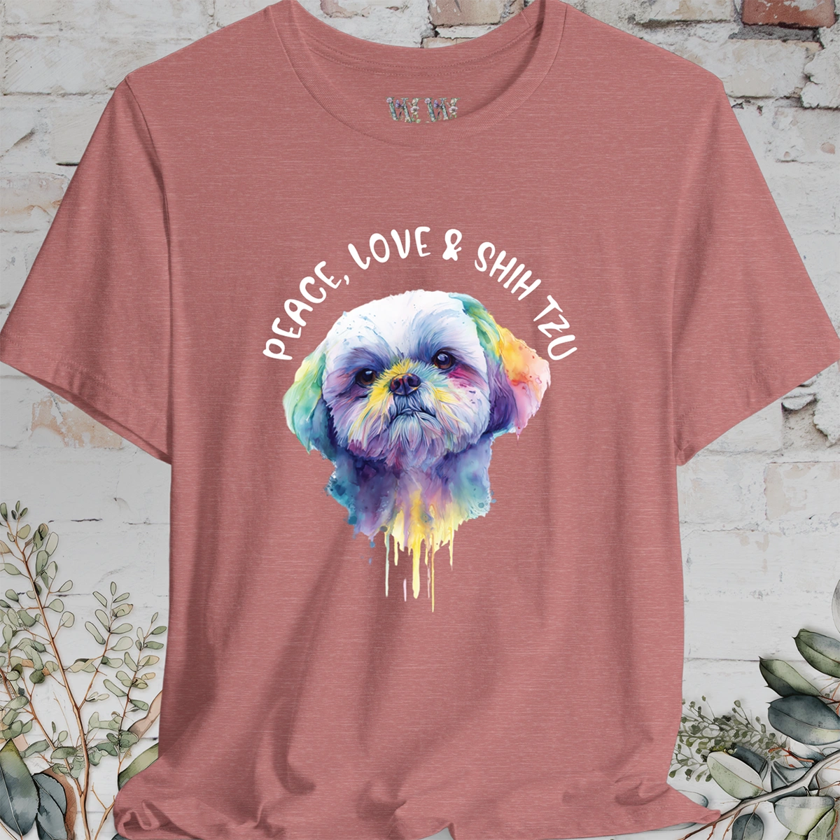 Peace, Love & Shih Tzu Unisex T shirt
