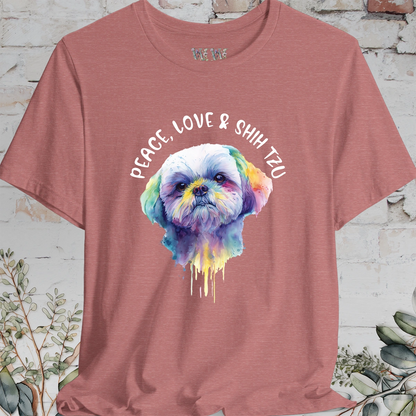Peace, Love & Shih Tzu Unisex T shirt