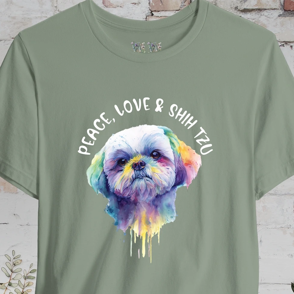 Peace, Love & Shih Tzu Unisex T shirt