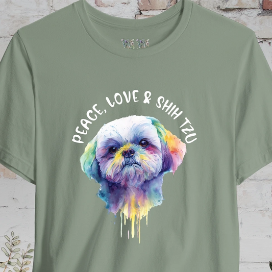 Peace, Love & Shih Tzu Unisex T shirt