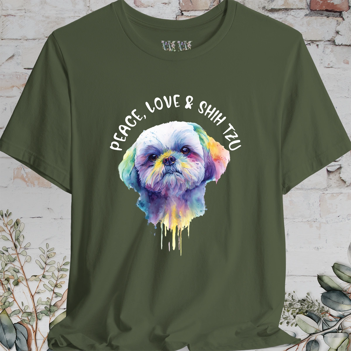 Peace, Love & Shih Tzu Unisex T shirt