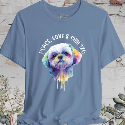 Peace, Love & Shih Tzu Unisex T shirt