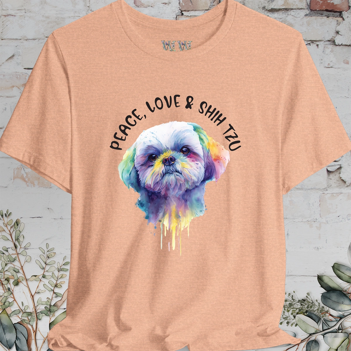 Peace, Love & Shih Tzu Unisex T shirt