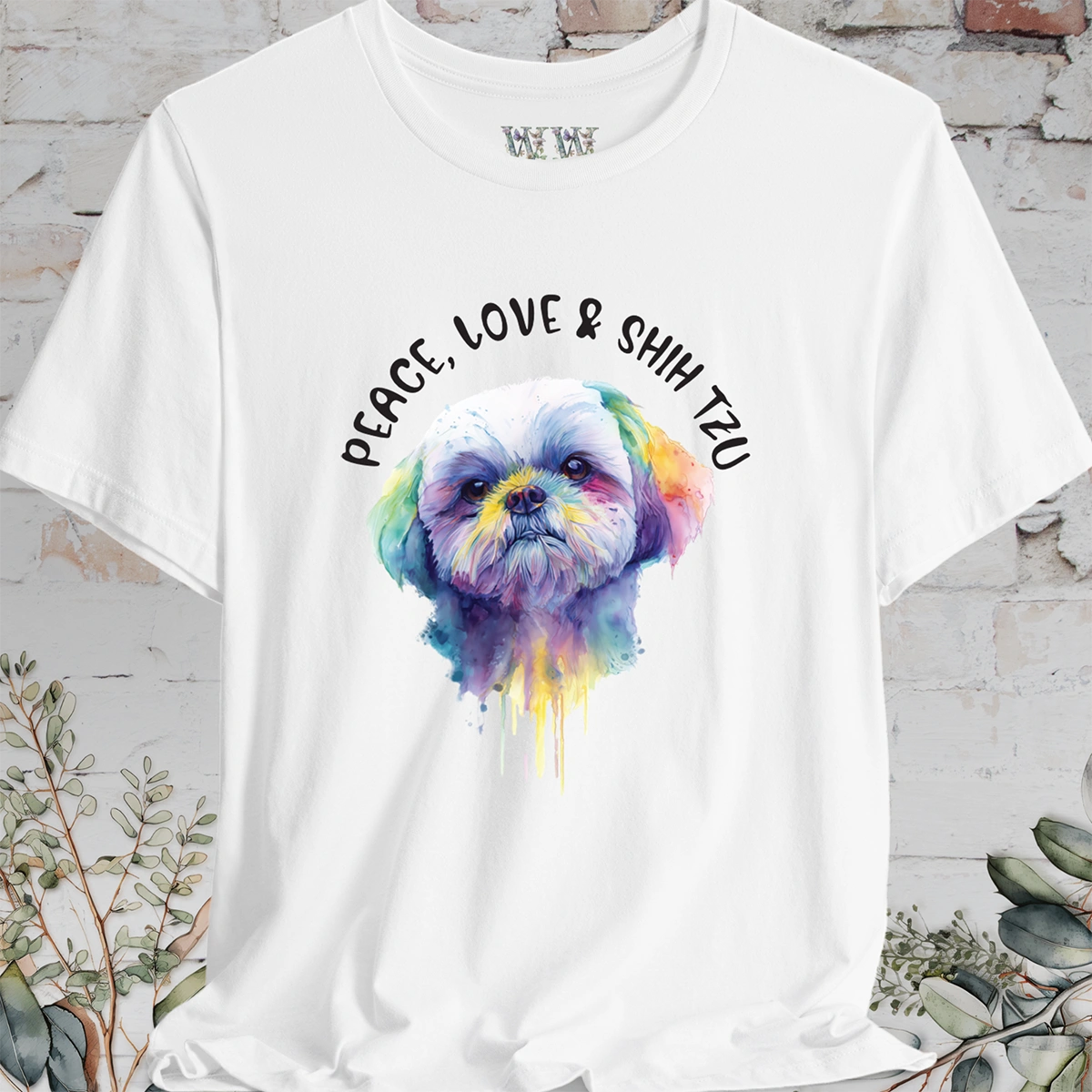 Peace, Love & Shih Tzu Unisex T shirt