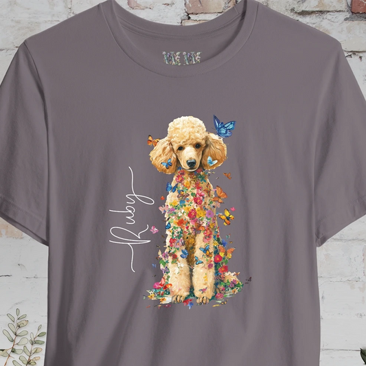 Poodle #3 Floral Personalized T shirt