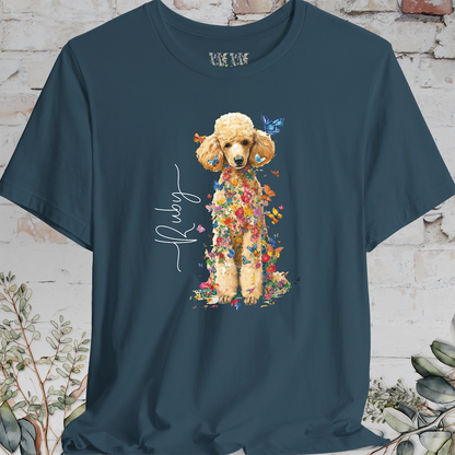 Poodle #3 Floral Personalized T shirt
