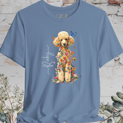 Poodle #3 Floral Personalized T shirt