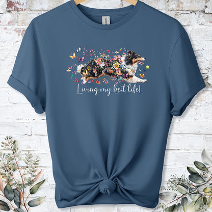 Shetland Sheepdog #2 "Living my best life" unisex T shirt