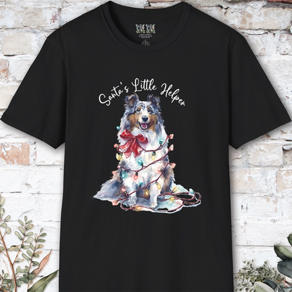 Shetland Sheepdog Santa's little helper. unisex T shirt